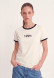 White fitted "survived 2025" T-shirt 